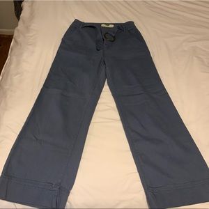 Anthropologie blue wide leg pants
